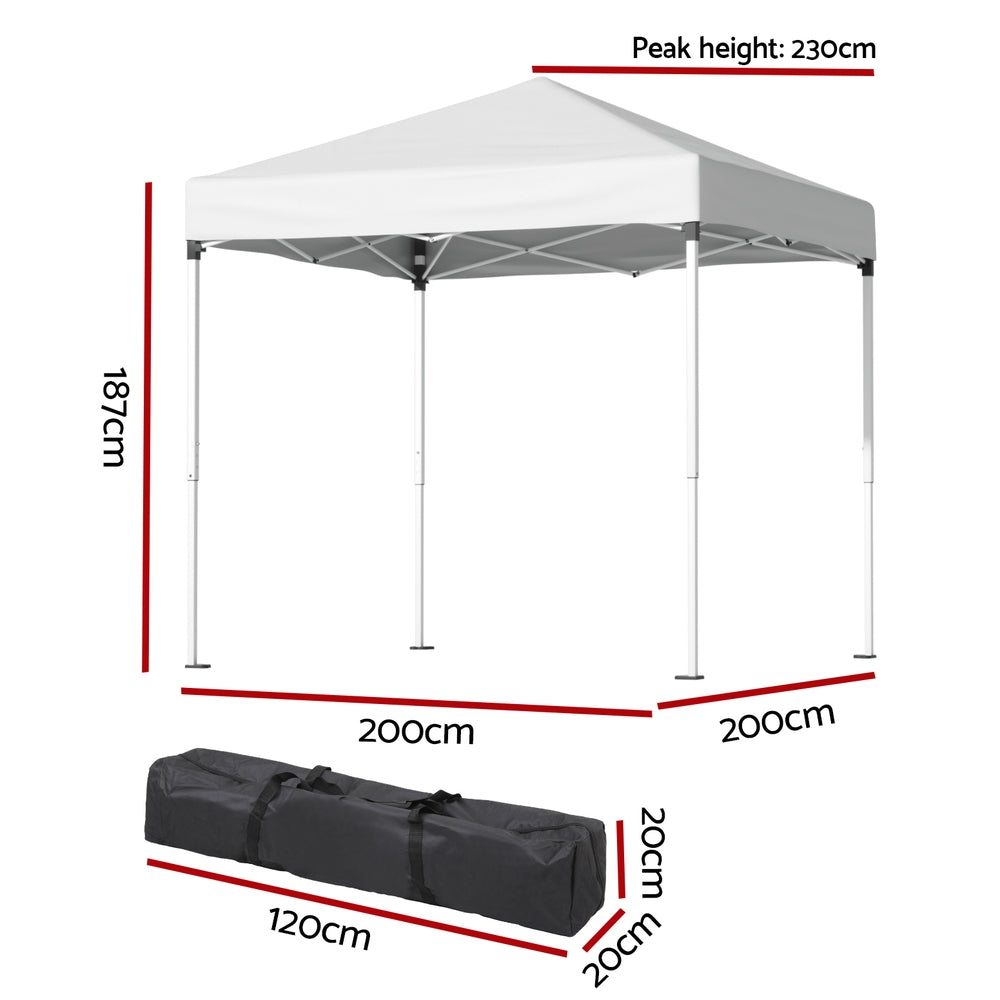 Canopies & Gazebos: Instahut Gazebo 2x2m Outdoor Patio Garden Marquee Shade White
