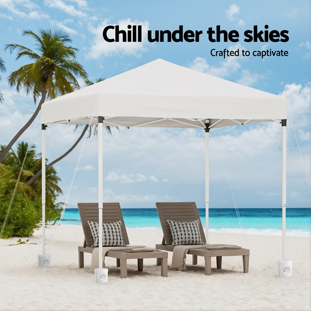 Canopies & Gazebos: Instahut Gazebo 2x2m Outdoor Patio Garden Marquee Shade w/ Base Pods White