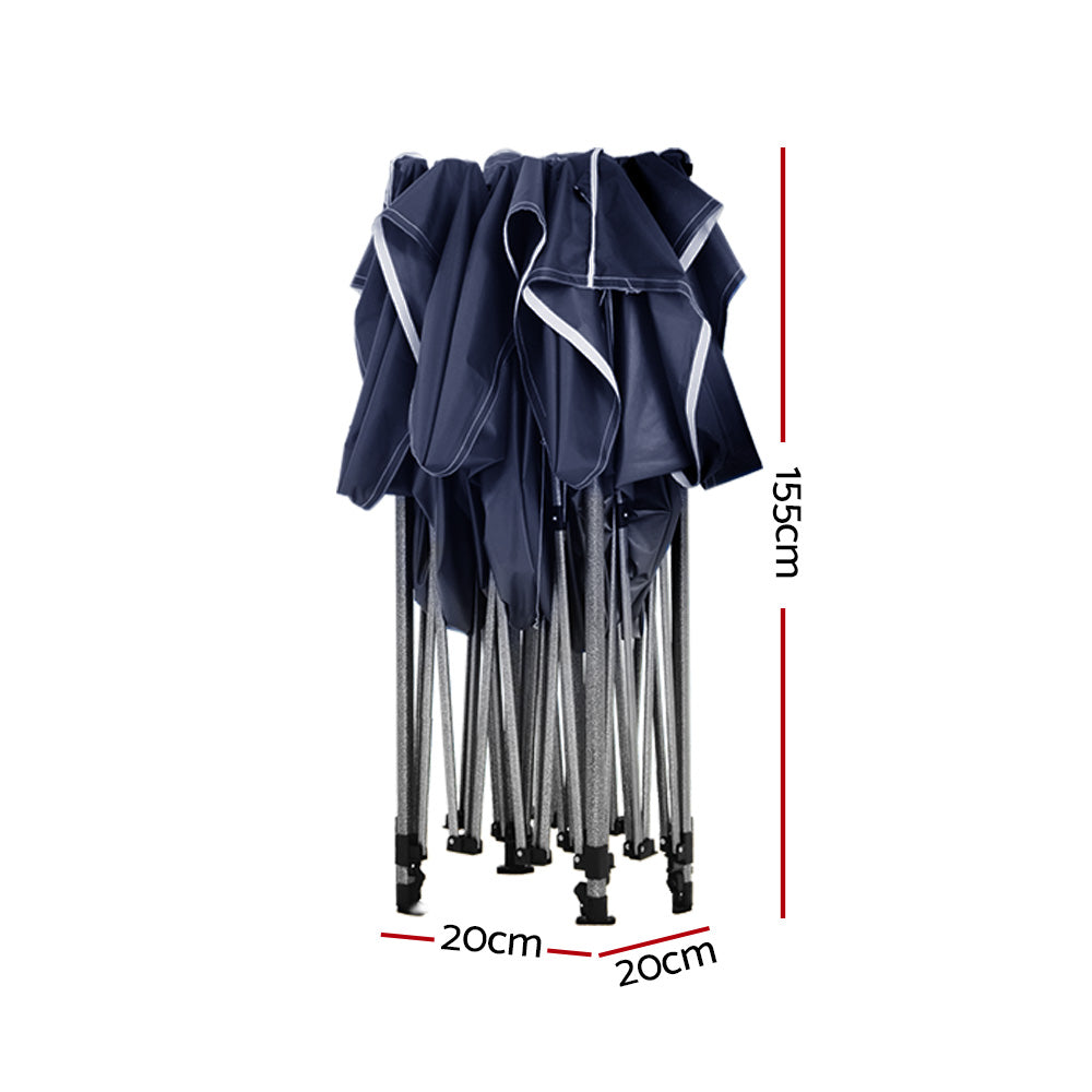 Canopies & Gazebos: Instahut Gazebo Pop Up Marquee 3x3m Folding Tent Wedding Outdoor Camping Canopy Gazebos Shade Navy