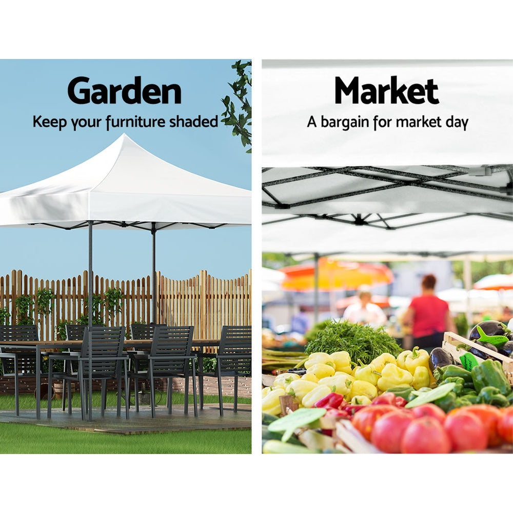 Canopies & Gazebos: Instahut Gazebo Pop Up Marquee 3x3 Folding Tent Outdoor Camping 500D Oxford