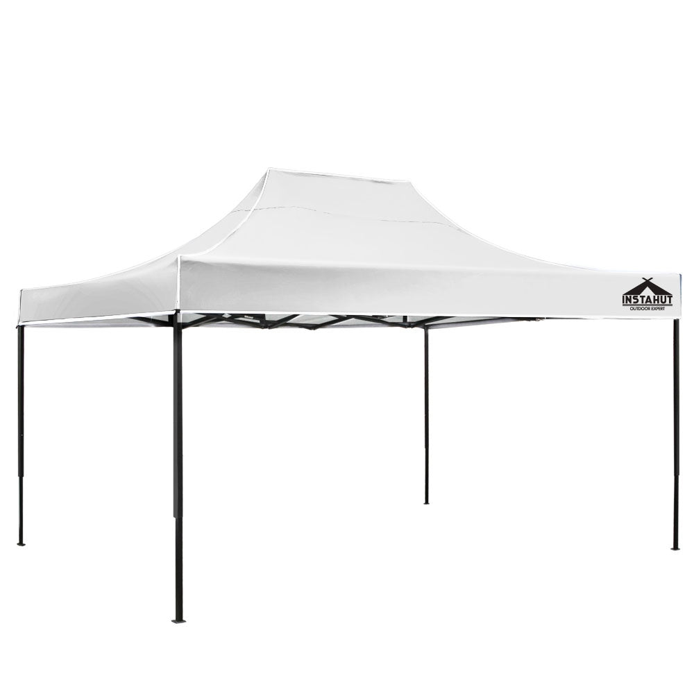 Canopies & Gazebos: Instahut Gazebo Pop Up Marquee 3x4.5 Folding Tent 500D Oxford Fabric White