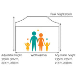 Instahut Gazebo Pop Up Marquee 3x4.5 Folding Tent 500D Oxford Fabric White