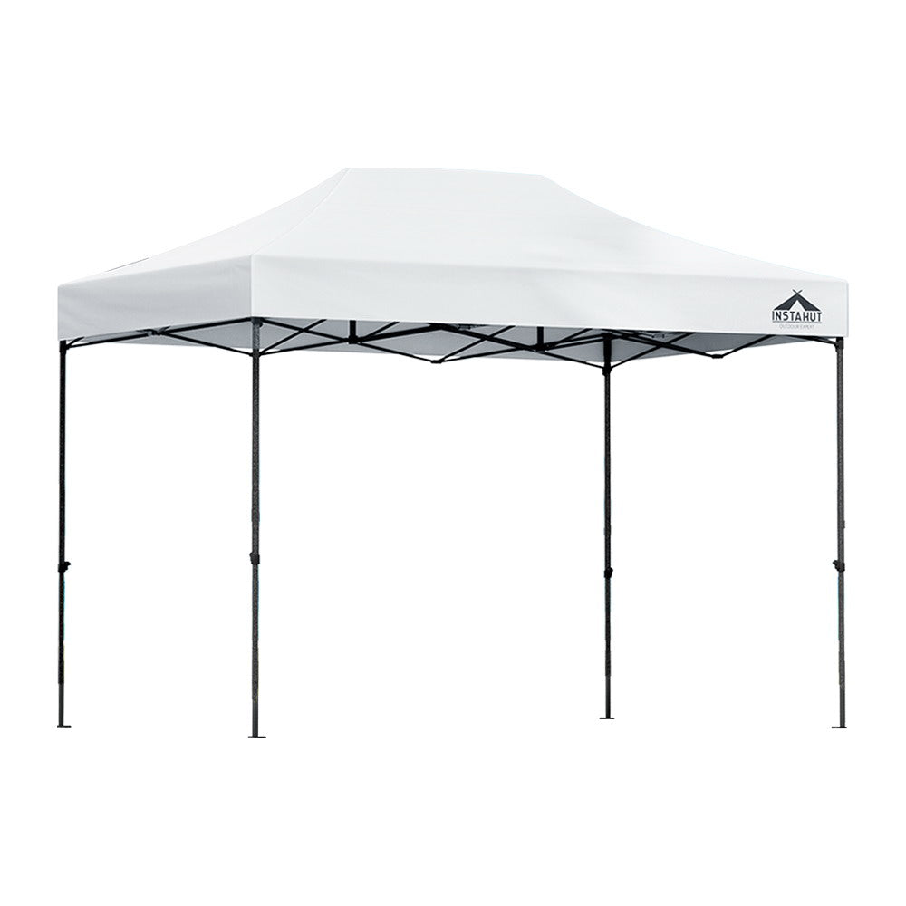 Canopies & Gazebos: Instahut Gazebo Pop Up 3x4.5m w/Base Podx4 Marquee Folding Outdoor Wedding Camping Tent Shade Canopy White