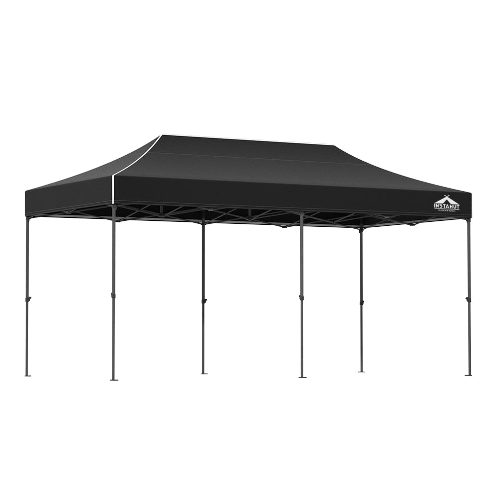 Canopies & Gazebos: Instahut Gazebo Pop Up Marquee 3x6 Folding Tent Wedding 500D Camping Black