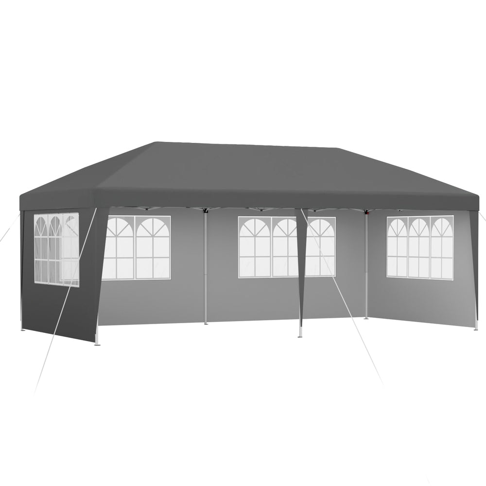 Canopies & Gazebos: Instahut Gazebo 3x6m Pop Up Marquee Wedding Party Outdoor Camping Canopy Grey