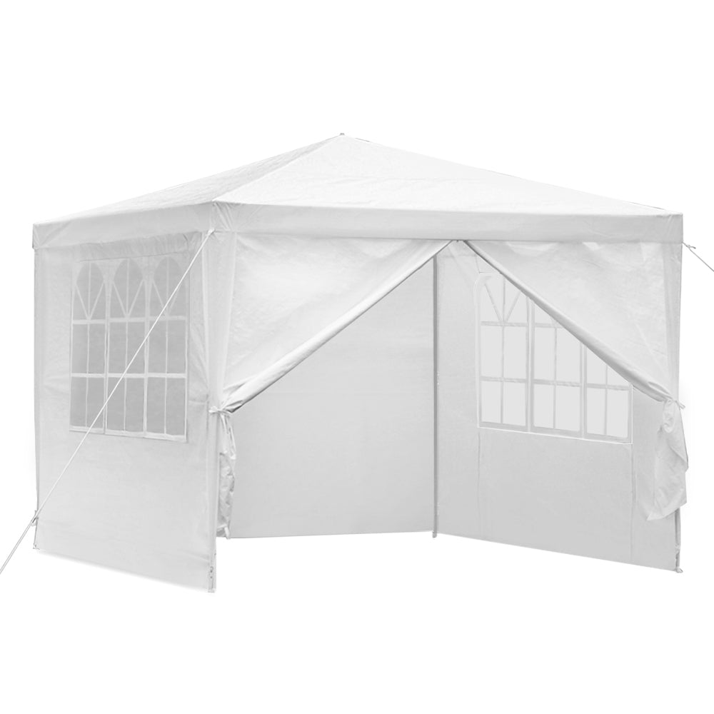 Canopies & Gazebos: Instahut Gazebo 3x3m Marquee Wedding Party Tent Outdoor Camping Side Wall Canopy Window Panel White