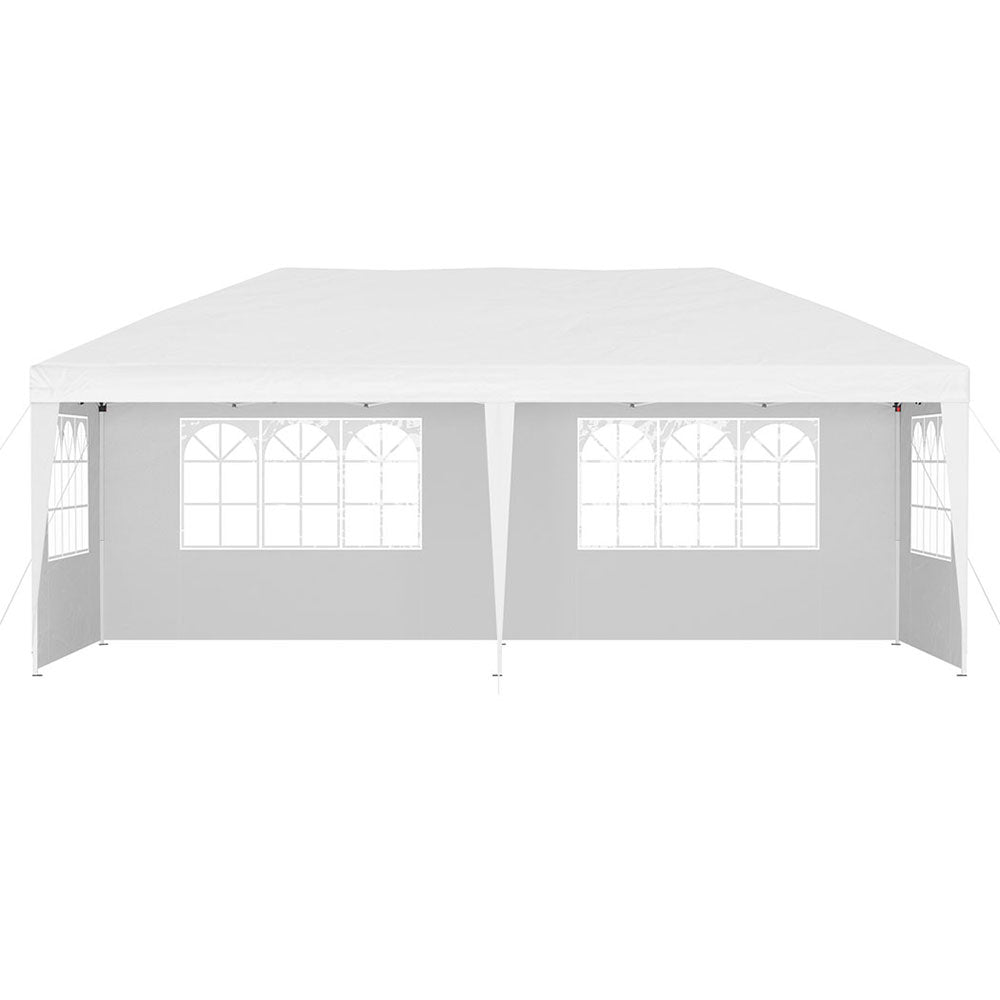Canopies & Gazebos: Instahut Gazebo Pop Up Marquee 3x6m Wedding Party Outdoor Camping Tent Canopy Side Wall White