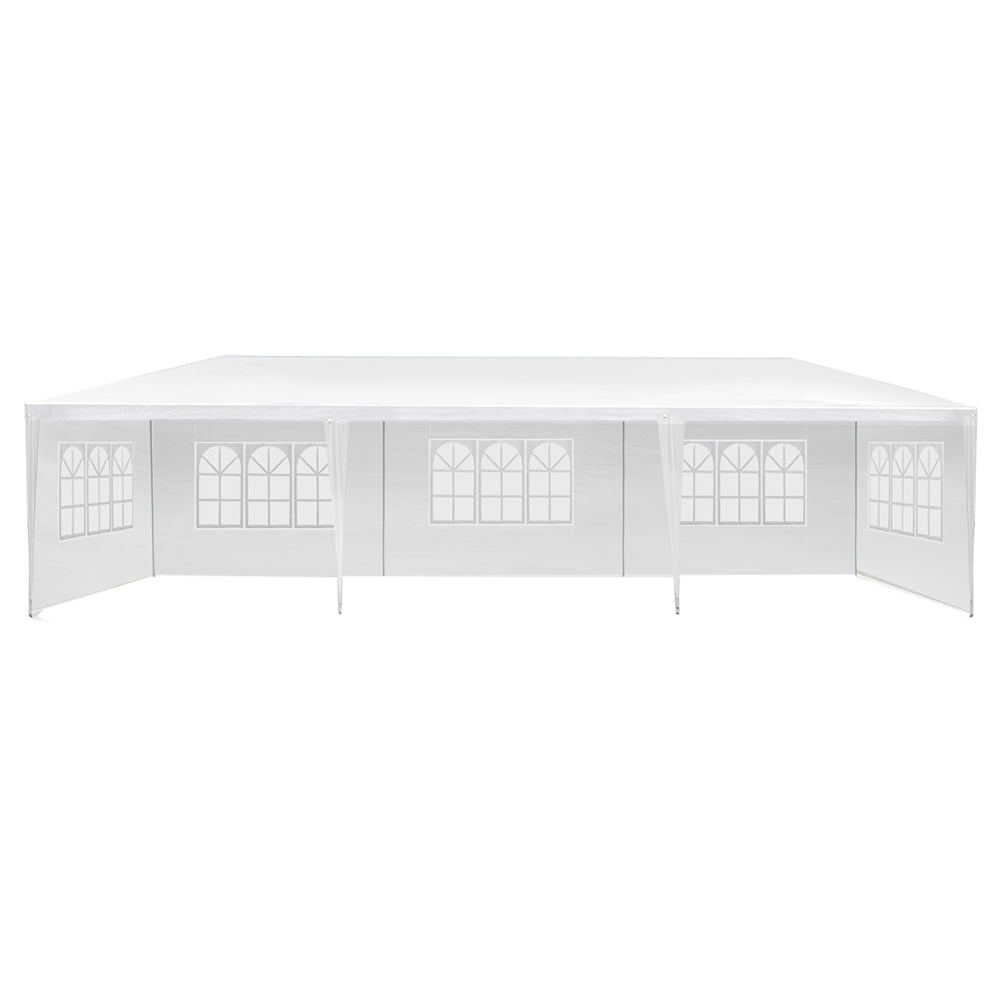 Canopies & Gazebos: Instahut Gazebo 3x9m Marquee Wedding Party Tent Outdoor Camping Side Wall Canopy 5 Panel White