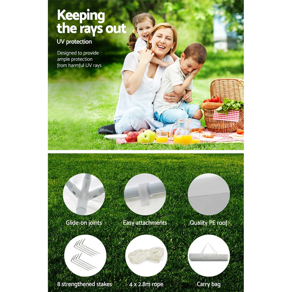 Canopies & Gazebos: Instahut Gazebo 3x3m Wedding Party Marquee Tent Outdoor Event Camping Canopy Shade White