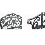 Gardeon Outdoor Garden Bench Seat 100cm Cast Aluminium Patio Chair Vintage Green