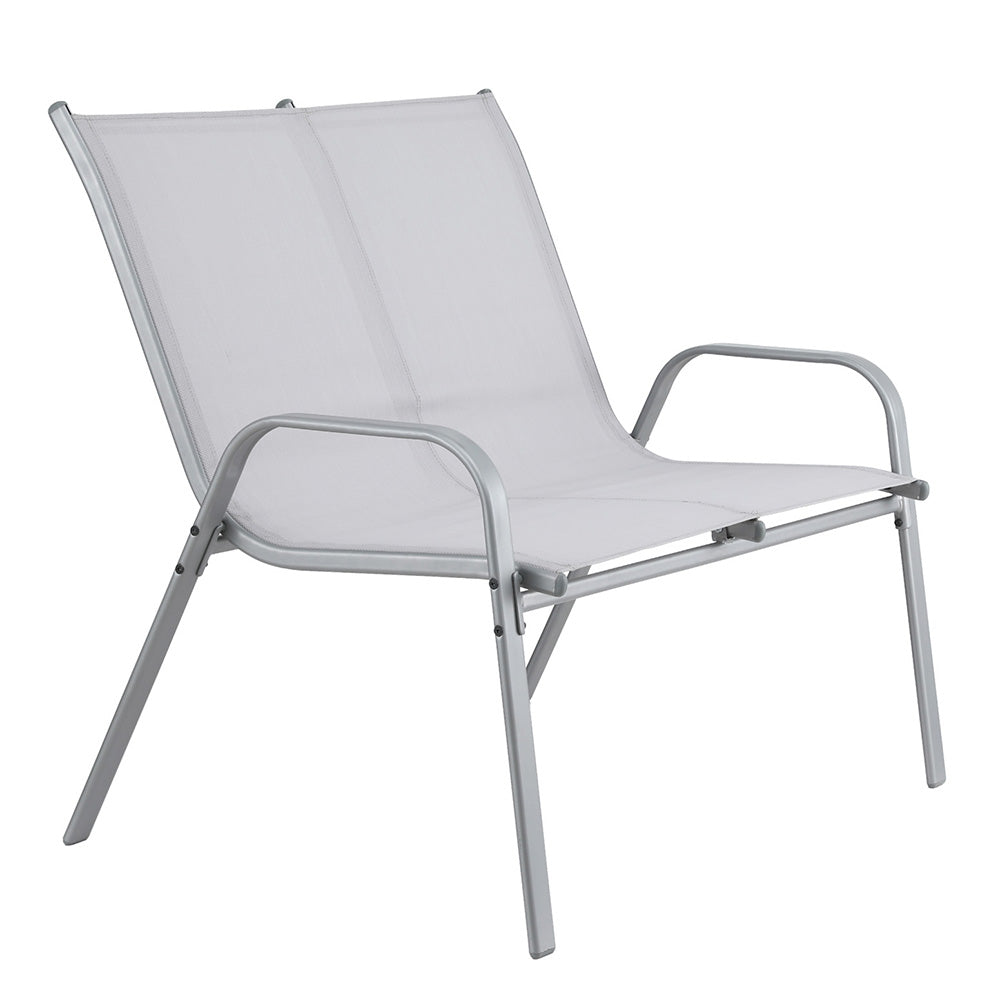 Outdoor Chairs: Gardeon Garden Bench Seat Steel Outdoor Patio Park Lounge Backyard Chair Grey