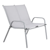 Outdoor Chairs: Gardeon Garden Bench Seat Steel Outdoor Patio Park Lounge Backyard Chair Grey