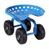 Kid's Tables, Chairs & Seats: Gardeon Garden Seat 360 Swivel Rolling Adjustable Height Work Scooter Cart Wheels Heavy Duty 150kg