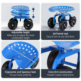 Kid's Tables, Chairs & Seats: Gardeon Garden Seat 360 Swivel Rolling Adjustable Height Work Scooter Cart Wheels Heavy Duty 150kg