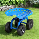 Kid's Tables, Chairs & Seats: Gardeon Garden Seat 360 Swivel Rolling Adjustable Height Work Scooter Cart Wheels Heavy Duty 150kg