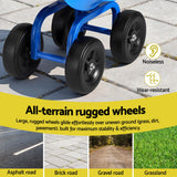 Kid's Tables, Chairs & Seats: Gardeon Garden Seat 360 Swivel Rolling Adjustable Height Work Scooter Cart Wheels Heavy Duty 150kg