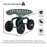 Kid's Tables, Chairs & Seats: Gardeon Garden Seat 360 Swivel Rolling Adjustable Height Work Scooter Cart Wheels Heavy Duty 150kg