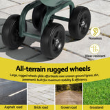 Kid's Tables, Chairs & Seats: Gardeon Garden Seat 360 Swivel Rolling Adjustable Height Work Scooter Cart Wheels Heavy Duty 150kg