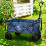 Spreaders & Wheelbarrows: Gardeon Garden Cart Folding 120kg Trolley Camping Wagon Barrow Outdoor Beach