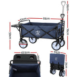 Drinkware: Gardeon Garden Cart with Cup Holders Blue