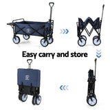 Drinkware: Gardeon Garden Cart with Cup Holders Blue