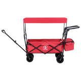 Kitchen & Dining Trolleys: Gardeon Garden Cart with Removable Canopy Red