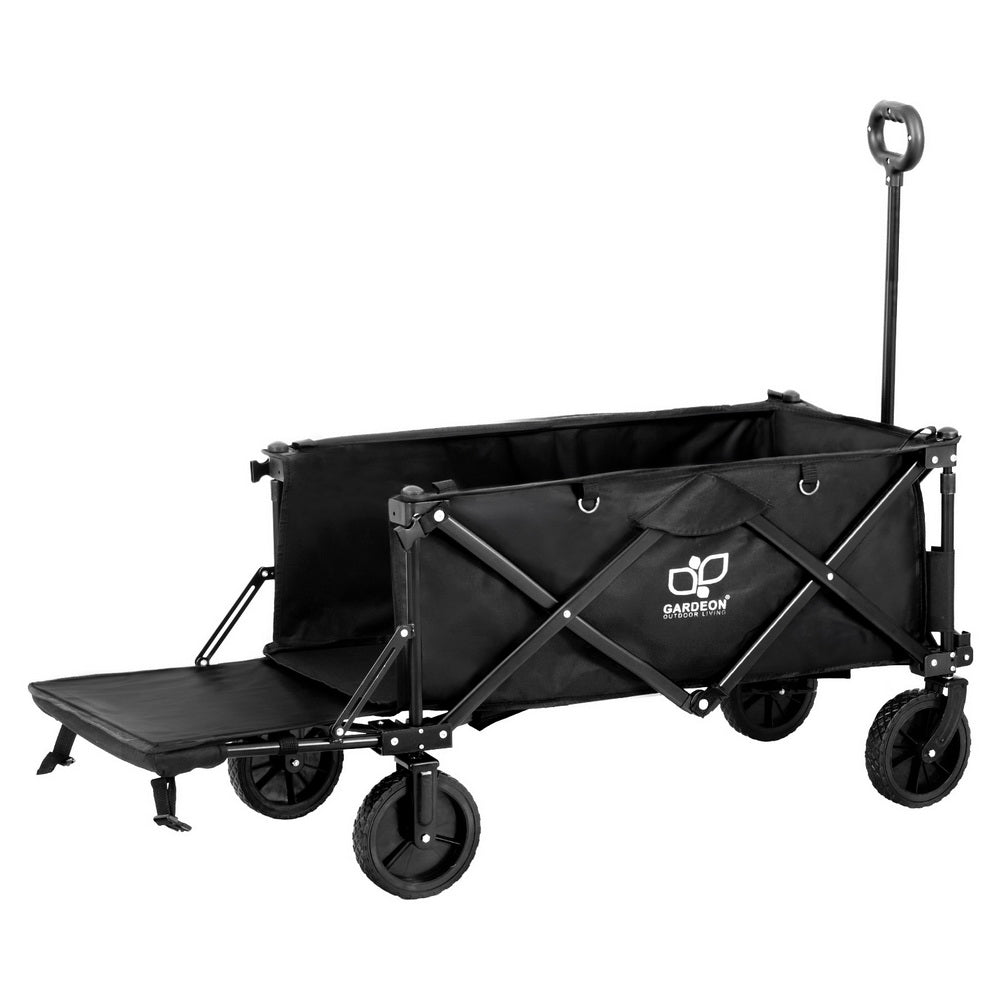 Kitchen & Dining Trolleys: Gardeon Garden Cart with Opening Rear Black