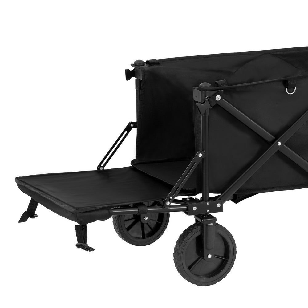 Kitchen & Dining Trolleys: Gardeon Garden Cart with Opening Rear Black