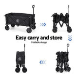 Kitchen & Dining Trolleys: Gardeon Garden Cart with Opening Rear Black