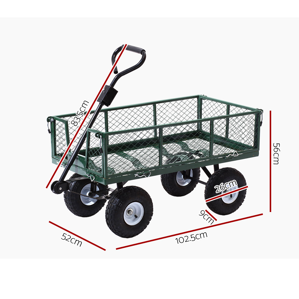 Outdoor Chairs: Gardeon Mesh Garden Steel Cart - Green