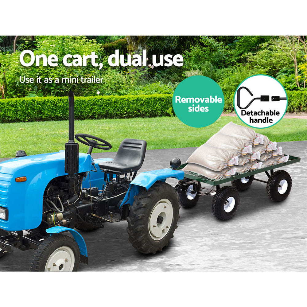 Outdoor Chairs: Gardeon Mesh Garden Steel Cart - Green