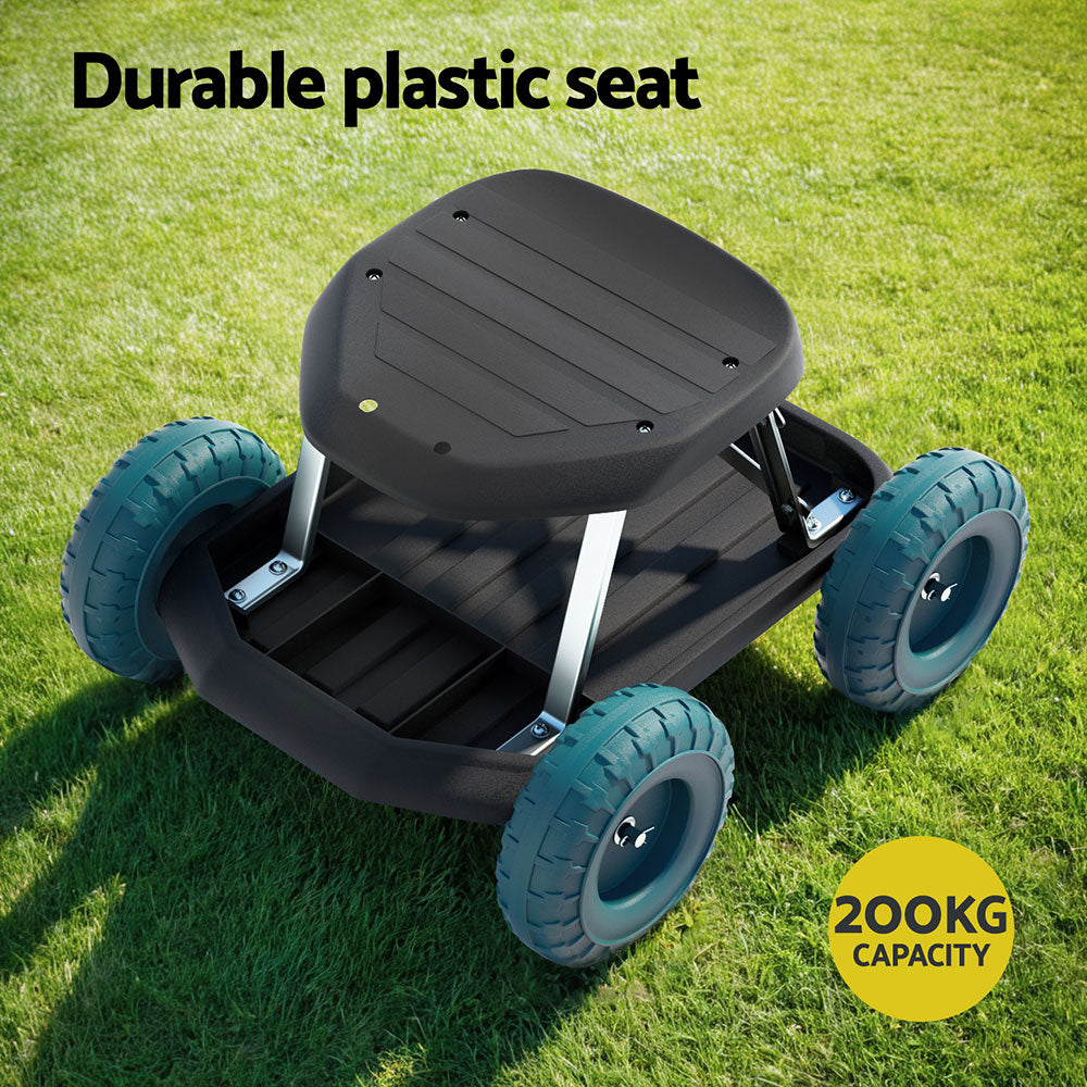 Kid's Tables, Chairs & Seats: Gardeon Garden Cart Rolling Stool with Wheels Gardening Helper Seat Farm Yard