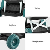 Kid's Tables, Chairs & Seats: Gardeon Garden Cart Rolling Stool with Wheels Gardening Helper Seat Farm Yard