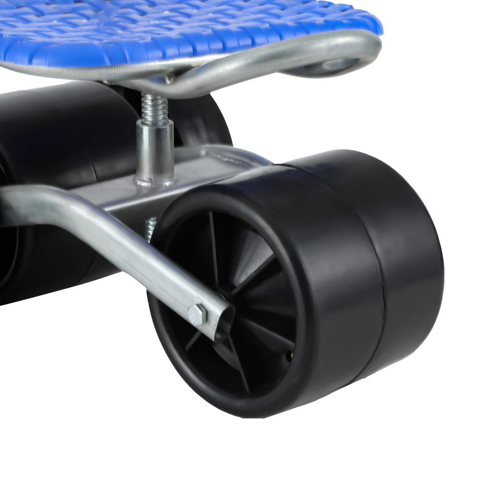 Outdoor Play Equipment: Gardeon Garden Stool Seat Foldable with Wheels Blue