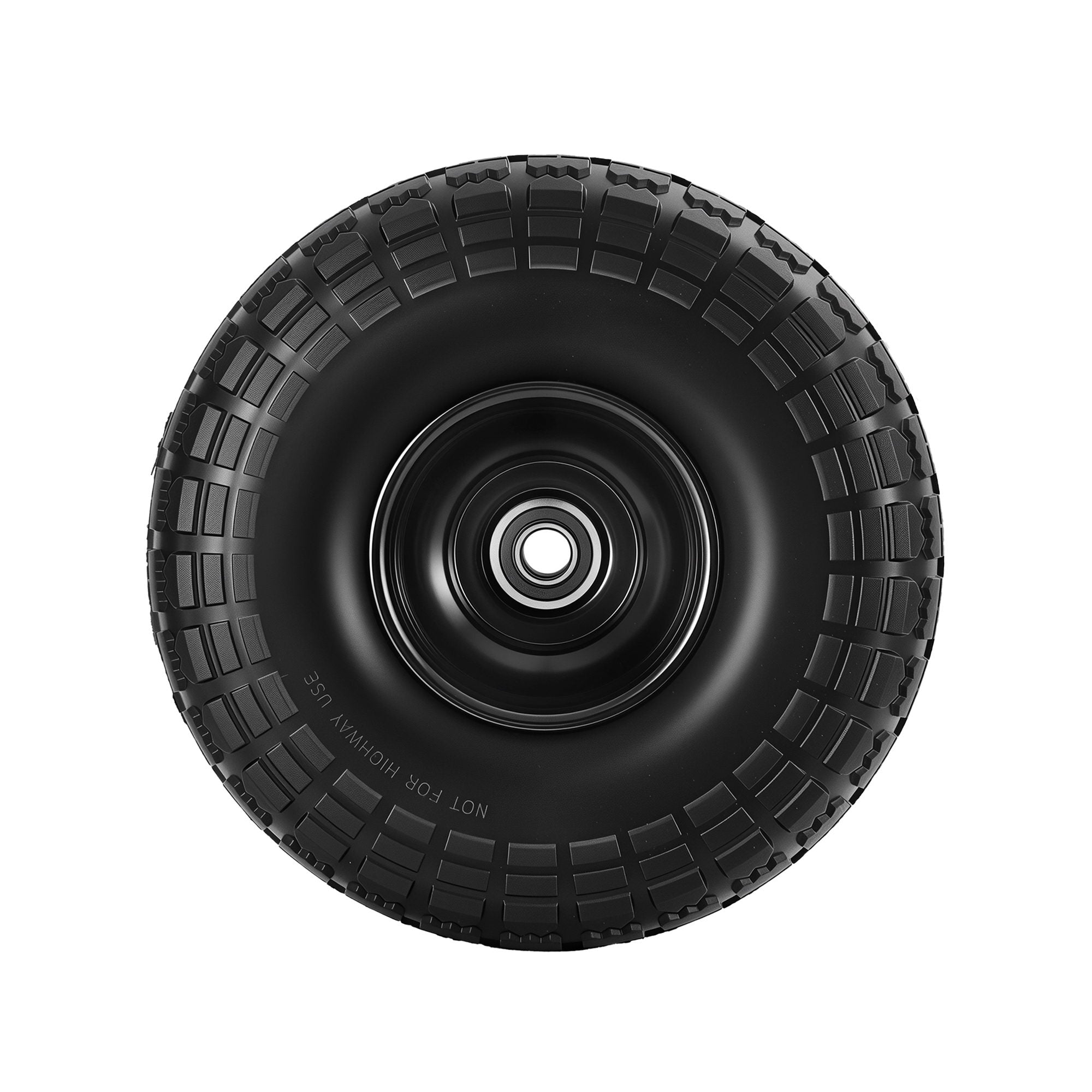 Spreaders & Wheelbarrows: Gardeon 2pcs, 4.10/3.50-4 Tire And Wheel Flat Free, 26cm Solid Rubber Tires with 5/8 Axle Bore Hole And Double Sealed Bearings, Perfect for Wheelbarrow, Garden Cart, Wagon, Dolly