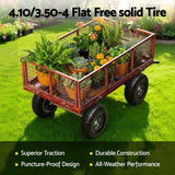 Spreaders & Wheelbarrows: Gardeon 2pcs, 4.10/3.50-4 Tire And Wheel Flat Free, 26cm Solid Rubber Tires with 5/8 Axle Bore Hole And Double Sealed Bearings, Perfect for Wheelbarrow, Garden Cart, Wagon, Dolly