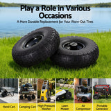 Spreaders & Wheelbarrows: Gardeon 2pcs, 4.10/3.50-4 Tire And Wheel Flat Free, 26cm Solid Rubber Tires with 5/8 Axle Bore Hole And Double Sealed Bearings, Perfect for Wheelbarrow, Garden Cart, Wagon, Dolly