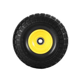 Spreaders & Wheelbarrows: Gardeon 2pcs, 4.10/3.50-4 Tire And Wheel Flat Free, 26cm Solid Rubber Tires with 5/8 Axle Bore Hole And Double Sealed Bearings, Perfect for Wheelbarrow, Garden Cart, Wagon, Dolly