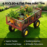 Spreaders & Wheelbarrows: Gardeon 2pcs, 4.10/3.50-4 Tire And Wheel Flat Free, 26cm Solid Rubber Tires with 5/8 Axle Bore Hole And Double Sealed Bearings, Perfect for Wheelbarrow, Garden Cart, Wagon, Dolly