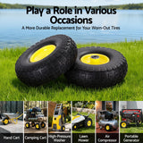 Spreaders & Wheelbarrows: Gardeon 2pcs, 4.10/3.50-4 Tire And Wheel Flat Free, 26cm Solid Rubber Tires with 5/8 Axle Bore Hole And Double Sealed Bearings, Perfect for Wheelbarrow, Garden Cart, Wagon, Dolly