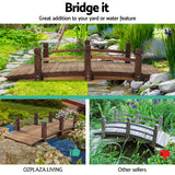 Garden Ornaments: Gardeon Garden Decor Outdoor Ornament Wooden Bridge 160cm