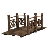 Garden Ornaments: Gardeon Garden Decor Outdoor Ornament Wooden Bridge 150cm
