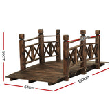 Garden Ornaments: Gardeon Garden Decor Outdoor Ornament Wooden Bridge 150cm