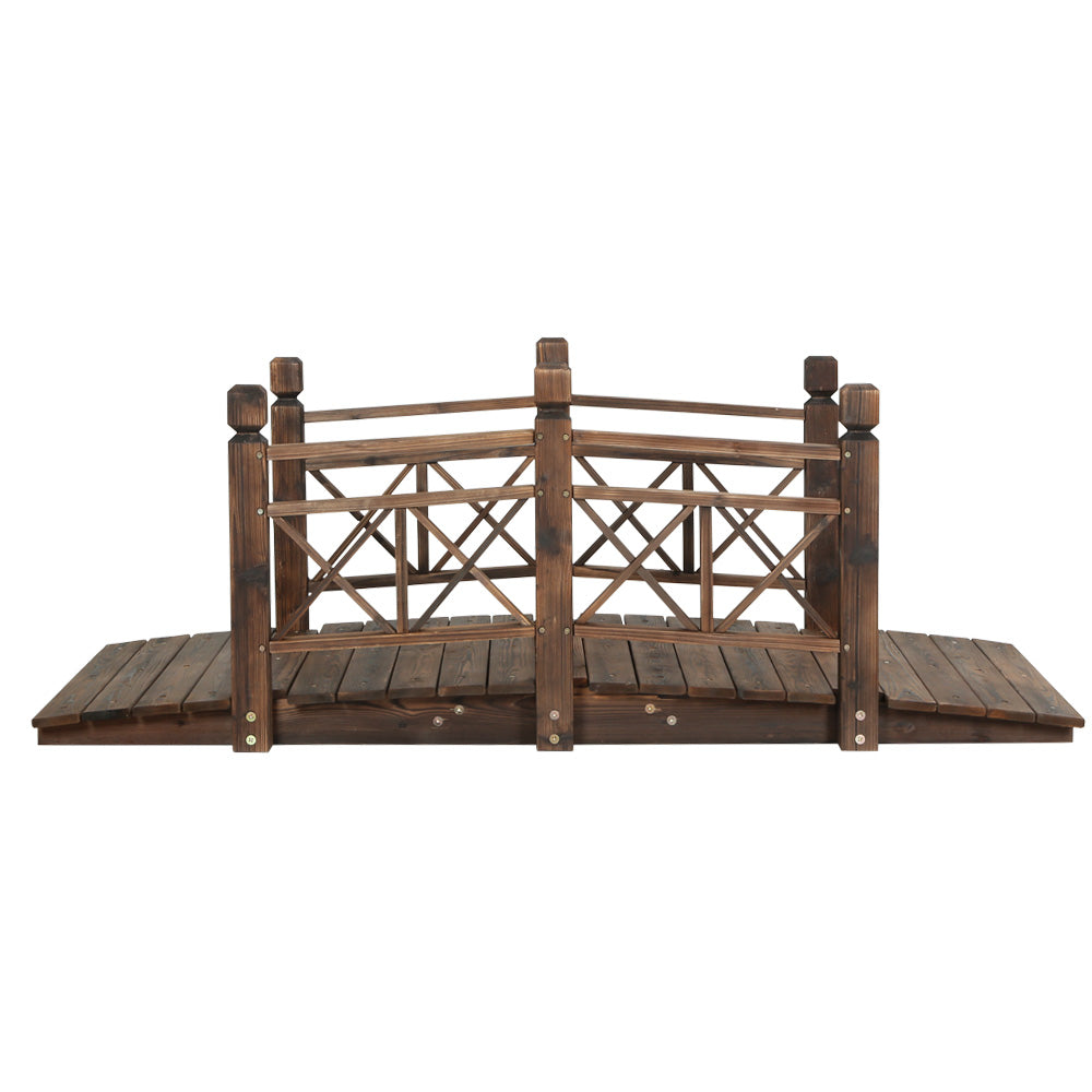 Garden Ornaments: Gardeon Garden Decor Outdoor Ornament Wooden Bridge 150cm