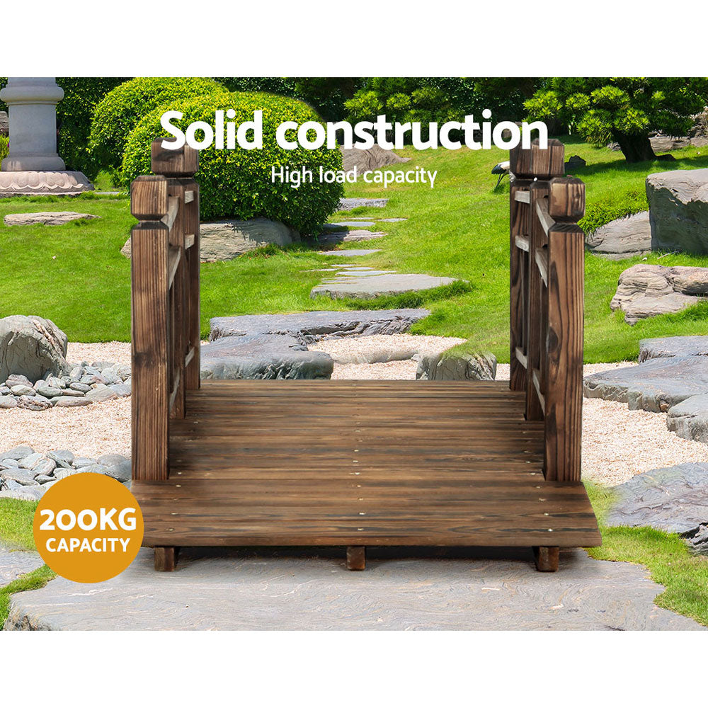 Garden Ornaments: Gardeon Garden Decor Outdoor Ornament Wooden Bridge 150cm