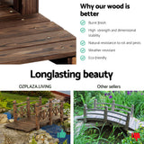 Garden Ornaments: Gardeon Garden Decor Outdoor Ornament Wooden Bridge 150cm