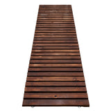 Gardeon 8FT Wooden Garden Pathway Roll-Out Straight Walkway Outdoor Backyard Charcoal Brown