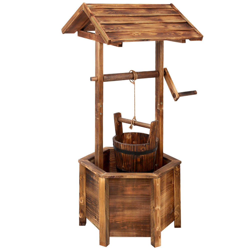 Garden Ornaments: Gardeon Garden Decor Outdoor Ornament Wooden Wishing Well