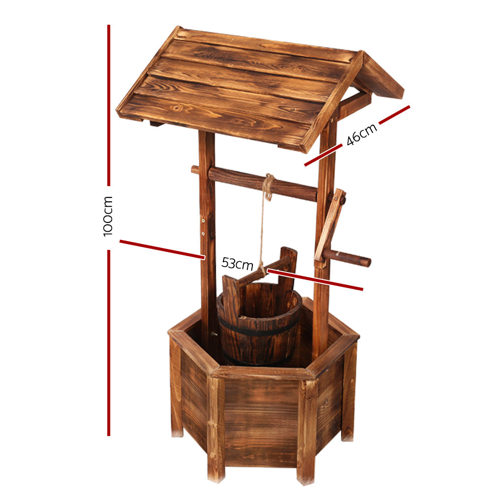 Garden Ornaments: Gardeon Garden Decor Outdoor Ornament Wooden Wishing Well