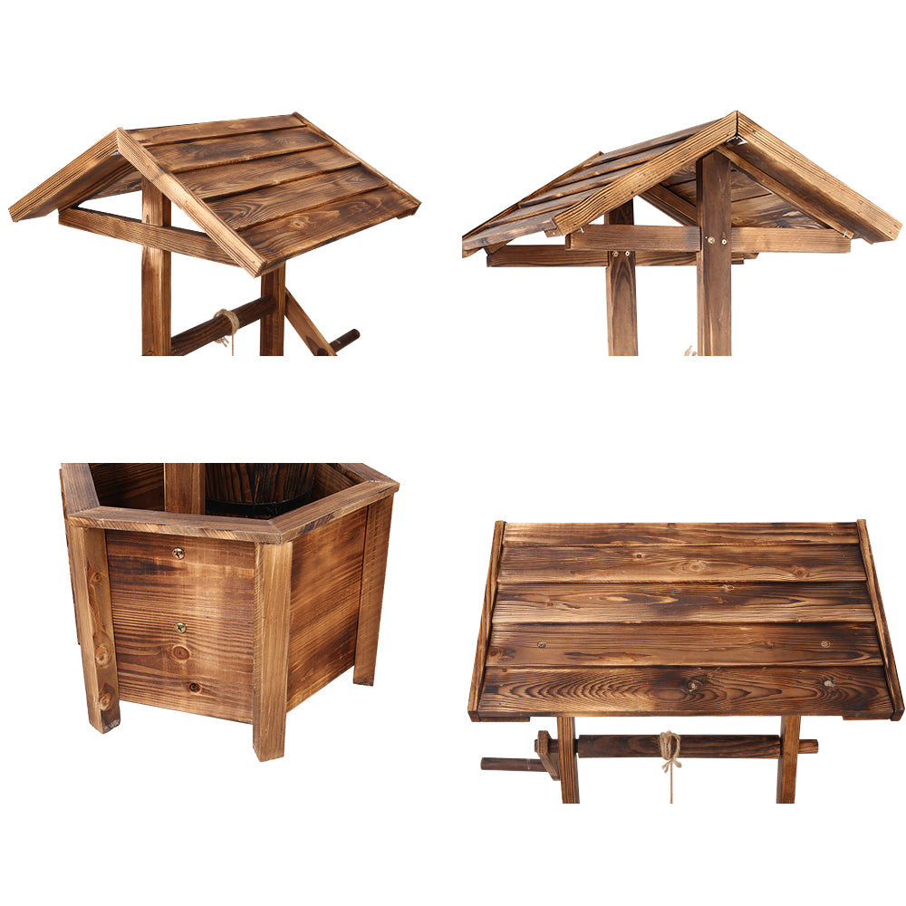 Garden Ornaments: Gardeon Garden Decor Outdoor Ornament Wooden Wishing Well